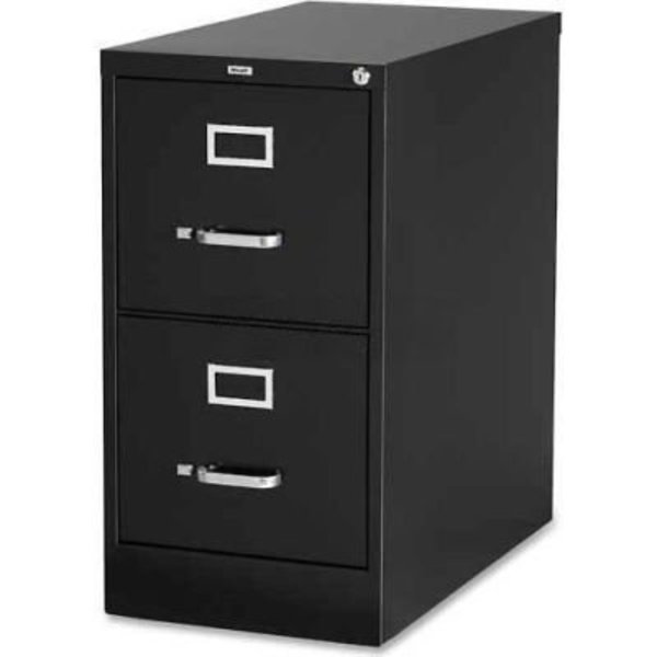 Sp Richards Lorell® 2-Drawer Commercial-Grade Vertical File Cabinet, 15"W x 22"D x 28"H, Black LLR42291
